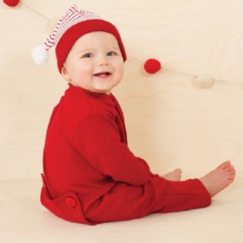 NWT Red Christmas Pajamas with Faux Drop Seat